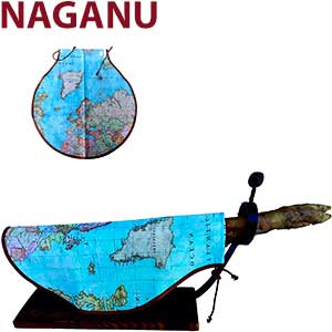 Funda de tela para jamones decorada mapamundi Naganu
